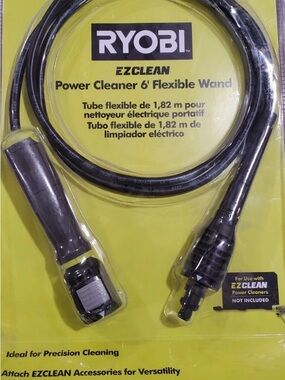 RYOBI EZClean 6' Flexible Power Cleaner Wand - Black